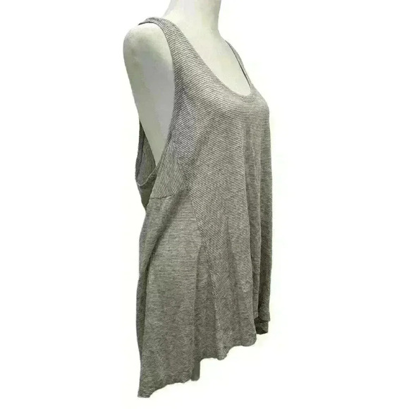 EILEEN FISHER STRIPED LINEN RACE BACK TANK TOP SIZE M - Picture 6 of 10